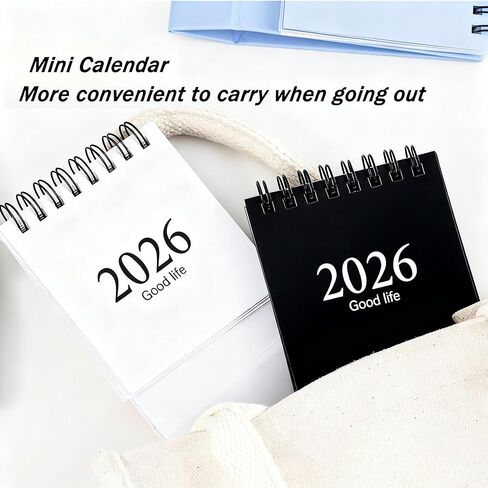 تقويم مكتب صغير من يناير 2026 إلى يونيو 2027، تقويم مكتب صغير لسطح المكتب وتقويم قلاب للتخطيط وتنظيم الجدول اليومي (أبيض) in Kuwait