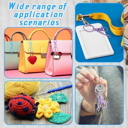 64 Pcs Colorful Swivel Snap Hook with Key Rings Lobster Claw Clasps Keychain Making Kit Swivel Clasps Lanyard Clips Hooks for Jewelry DIY Crafts Christmas Gift (Extended Type,16 Colors) in Saudi Arabia