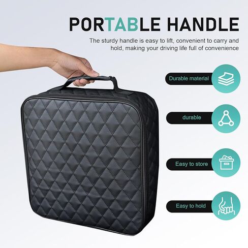 Jumper Cable Bag, Tools Cable Bag, Car Storage Box, 12.6x3.54x12.6In Organize for EV Charging Cord, Hoses (Black) in Kuwait