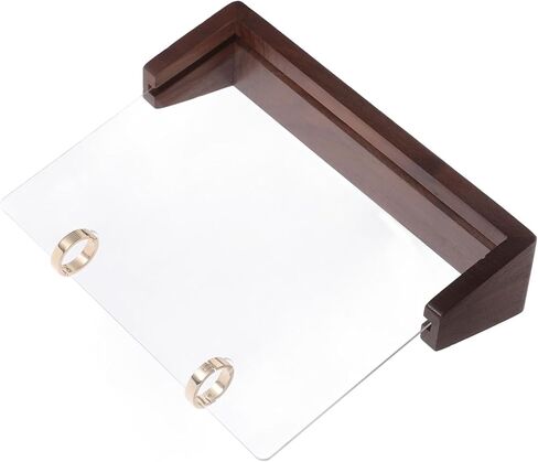 Angoily 1 Set Wooden Desk Calendar Holder Stand Sturdy Flip Calendar Display Rack for Photos Notes Versatile Acrylic Walnut Wood Design Office Accessory for Desktop Organization in Saudi Arabia