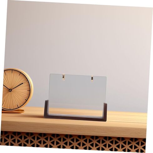 Angoily 1 Set Wooden Desk Calendar Holder Stand Sturdy Flip Calendar Display Rack for Photos Notes Versatile Acrylic Walnut Wood Design Office Accessory for Desktop Organization in Saudi Arabia