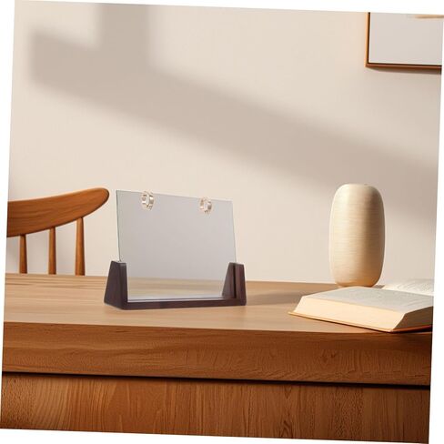 Angoily 1 Set Wooden Desk Calendar Holder Stand Sturdy Flip Calendar Display Rack for Photos Notes Versatile Acrylic Walnut Wood Design Office Accessory for Desktop Organization in Saudi Arabia