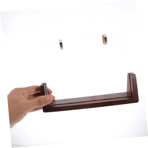 DOITOOL 1 Set Flip Calendar Rack Sturdy Wooden Base with Metal Circles for Easy Page Flipping Portable Desk Calendar Holder for Home or Office Decor in Saudi Arabia