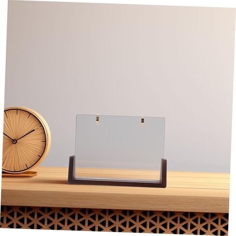 DOITOOL 1 Set Flip Calendar Rack Sturdy Wooden Base with Metal Circles for Easy Page Flipping Portable Desk Calendar Holder for Home or Office Decor in Saudi Arabia