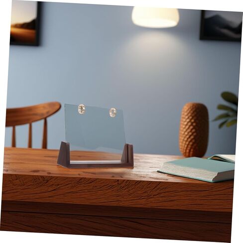 DOITOOL 1 Set Flip Calendar Rack Sturdy Wooden Base with Metal Circles for Easy Page Flipping Portable Desk Calendar Holder for Home or Office Decor in Saudi Arabia