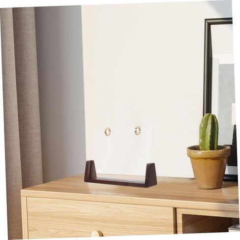 DOITOOL 1 Set Flip Calendar Rack Sturdy Wooden Base with Metal Circles for Easy Page Flipping Portable Desk Calendar Holder for Home or Office Decor in Saudi Arabia