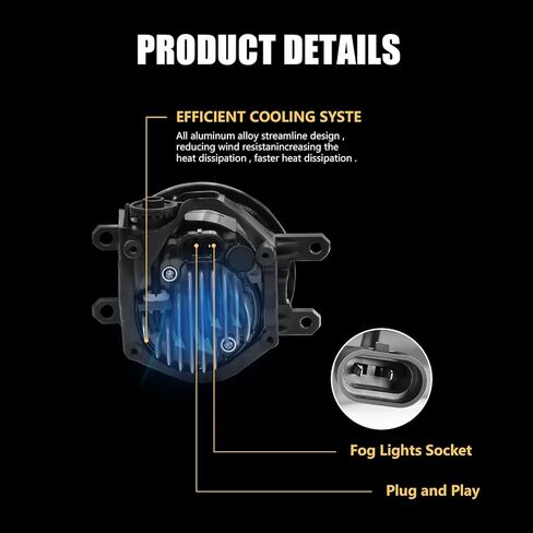 LED Fog Light with 3-Colors Day Running Light Compatible with 2018 2019 2020 Toyota Camry SE/XSE/TRD,Amber Turn Signal light, Blue light for Night,Front Bumper Fog Lamp Replacement Kit in Saudi Arabia