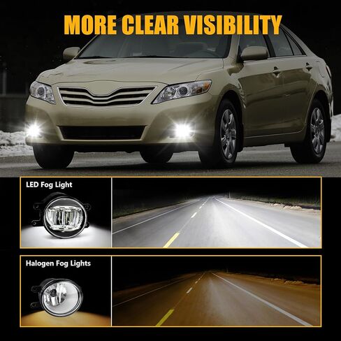 LED Fog Light with 3-Colors Day Running Light Compatible with 2018 2019 2020 Toyota Camry SE/XSE/TRD,Amber Turn Signal light, Blue light for Night,Front Bumper Fog Lamp Replacement Kit in Saudi Arabia