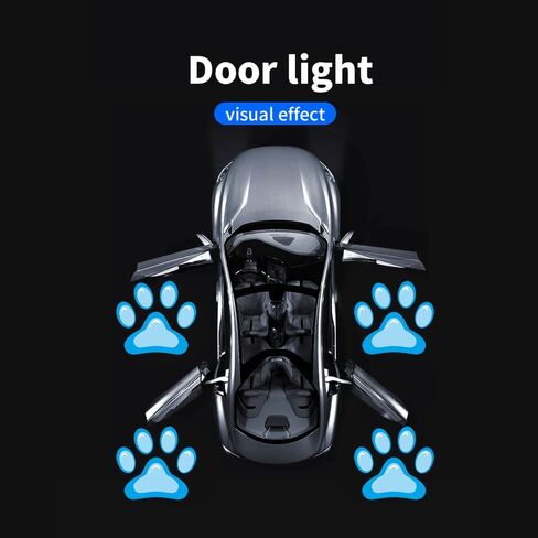 4Pcs Car Door Lights Logo Projector, Wireless LED Car Door Paste Welcome Courtesy Light, Welcome Lamp (Pink) in Saudi Arabia