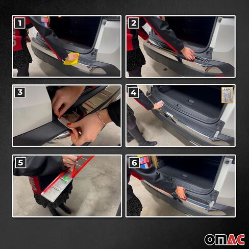 OMAC Rear Bumper Sill Cover Protector Guard for Hyundai Tucson 2019-2021 Matte Black in Saudi Arabia