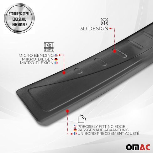 OMAC Rear Bumper Sill Cover Protector Guard for Hyundai Tucson 2019-2021 Matte Black in Saudi Arabia