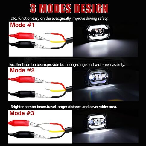 Flush Mount LED Pods with DRL, 2pcs 5Inch 80W Driving Lights Spot Flood Combo Beam Backup Bumper Lights for Trucks UTV ATV SUV Boat 4x4 Car … in Saudi Arabia