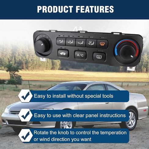 79600-S84-A01ZA HVAC وحدة التحكم في المناخ سخان لوحة التيار المتردد متوافق مع Honda Accord 1998-2000، يستبدل 599-268 (يناسب طراز التحكم اليدوي في تكييف الهواء فقط) in Kuwait