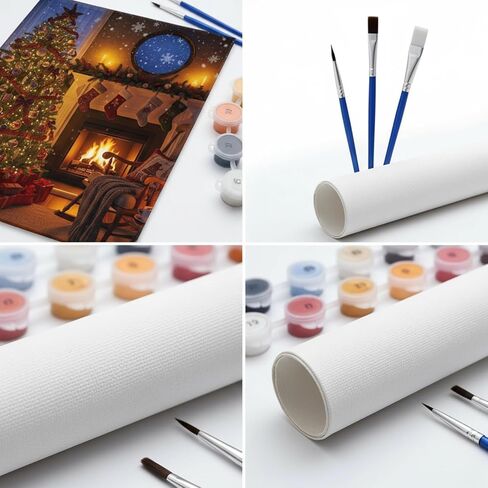2Packs Christmas Paint by Number Kit for Adults,Starlight Santa Sleigh DIY Painting by Numbers on Canvas, Paint by Numbers for Adults, Beginner Friendly Art Set for Christmas Gifts in Saudi Arabia