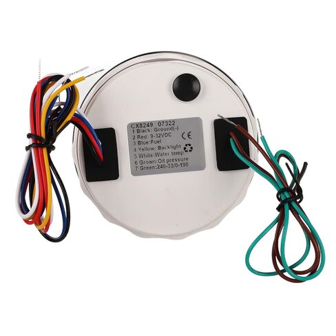 Qqmora 85mm Multifunction 4in1 Gauge Monitoring Oil Pressure Water Temp Volt Meter DC 9 32V Car RV Boat Motorcycle (Black °F/PSI) in Saudi Arabia