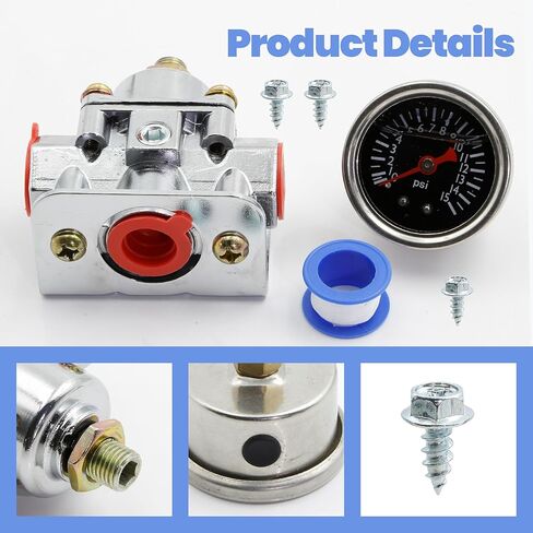 منظم ضغط الوقود صمام الوقود المكربن ​​1-4 PSI سبائك الزنك مقياس الوقود أجزاء المكربن ​​استبدال 12-804 in Saudi Arabia