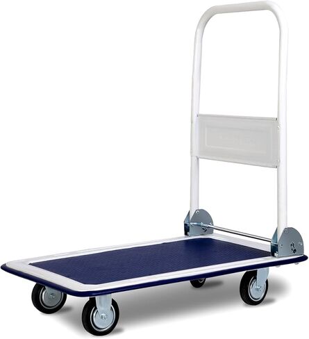 Giantex 5 660 رطل منصة عربة دوللي قابلة للطي قابلة للطي شاحنة يدوية للمستودع المتحرك، أزرق، 35.5 بوصة × 24 بوصة (لوحة القاعدة) in Saudi Arabia