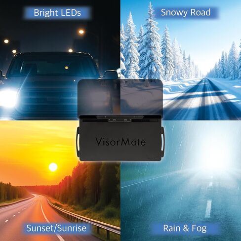 VisorMate 2.0 by DrivenVision – Car Visor Extender for Driver Side, Polarized Auto Sun Visor Extension with Side Panel, Sun Visor Extender for Car, SUV, Short People & Sun Glare Blocking in Saudi Arabia