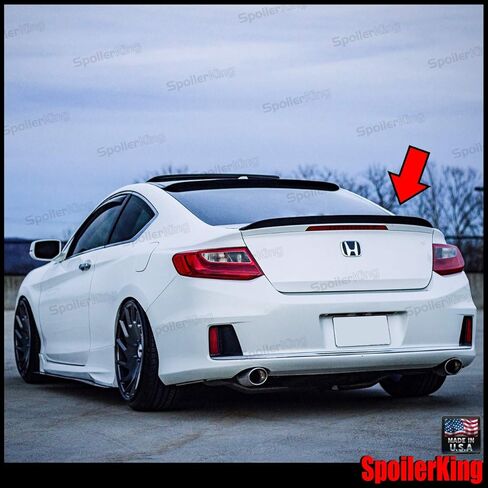 SpoilerKing Trunk Lip Spoiler (284G) Compatible with Accord 2013-2019 2dr Black in Saudi Arabia
