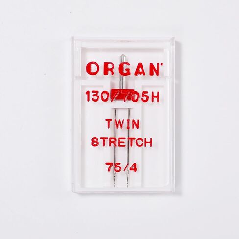 Organ Needles, Twin Stretch (130/705 H) Sewing Machine Needles, Size 75/4.0, Compatible with Household Sewing Machine in Saudi Arabia