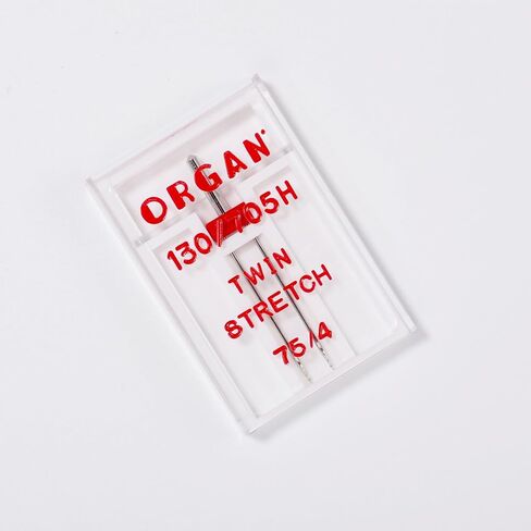 Organ Needles, Twin Stretch (130/705 H) Sewing Machine Needles, Size 75/4.0, Compatible with Household Sewing Machine in Saudi Arabia