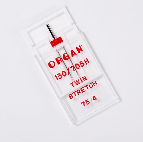 Organ Needles, Twin Stretch (130/705 H) Sewing Machine Needles, Size 75/4.0, Compatible with Household Sewing Machine in Saudi Arabia