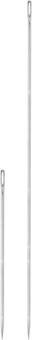 Generic 2PCS 6in, 12in Upholstery Needle Large Eye Extra Long Stitching Needles Straight Hand Needles Easy to Thread for Home Hand Leather Tapestry Embroidery Tufting Webbing Carpet in Saudi Arabia