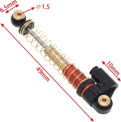 Adjustable 43mm rc Shocks Absorber Damper for 1/24 Axial SCX24 Deadbolt C10 Wrangler Gladiator Bronco 1/24 RC Car Upgrade Part 4Pcs/Set(Black) in Saudi Arabia