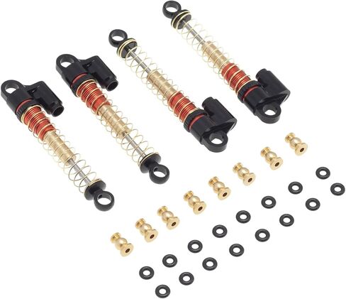 Adjustable 43mm rc Shocks Absorber Damper for 1/24 Axial SCX24 Deadbolt C10 Wrangler Gladiator Bronco 1/24 RC Car Upgrade Part 4Pcs/Set(Black) in Saudi Arabia