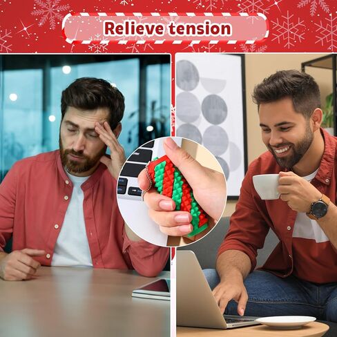 3Pcs Little Ouchies Christmas Pain Fidget Toys 3D Printed Spiky Sensory Stim Toys Portable Stress Relief Keychain for Teens Adults in Kuwait