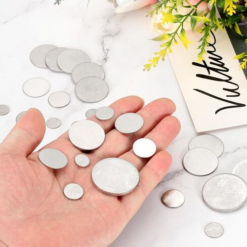 uxcell 100Pcs Stainless Steel Disc, 3/4"(19mm) Dia. 0.03"(0.8mm) Thick Round Flat Metal Plate Stamping Blanks, Circle Metal Plate for Crafts Stamping Jewelry Making in Saudi Arabia