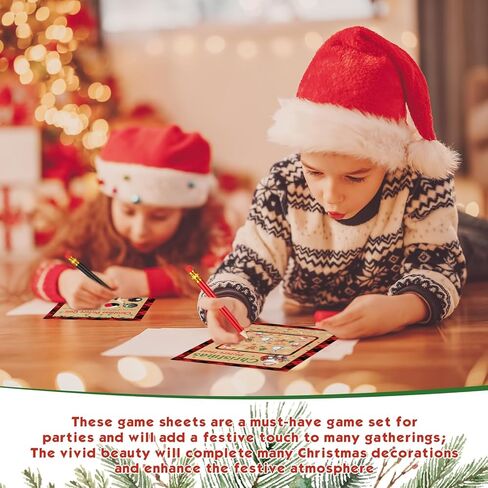 232 Pcs Christmas Trivia Party Games Set Include 207 Xmas Games Question Answer Paper Cards 25 Pencils for Holiday Festival Guessing Activity Party Supplies, 25 Players(Stripe) in Kuwait
