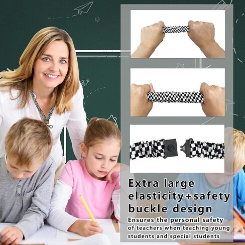 Scrunchie Lanyard Teacher with Safety Breakaway Buckle Stretchy Lanyards for ID Badges and Keys Retractable Keychain Holder for Women Ladies in Saudi Arabia