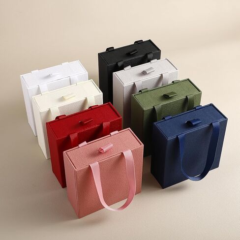 40 pcs paper boxes 9 x 9 x 3.5 cm, red luxury gift storage, jewelry gift storage box for earrings necklaces bracelets rings in Saudi Arabia