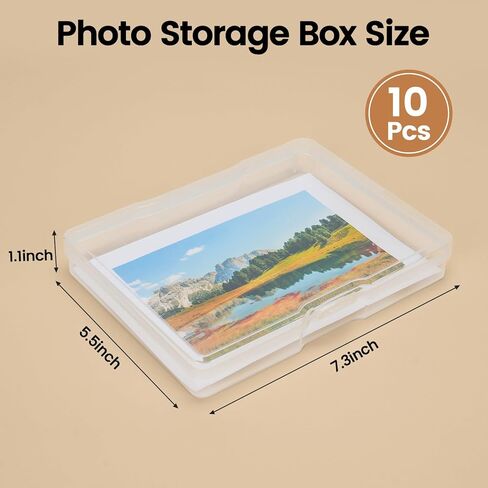 Photo Storage Box 11.5x8.5 Inch, 10 Pcs Portable Board Game Storage Container, A4 Paper Storage Box, Craft and File Organizer for Home/Office (8.5 * 11.5inch-10pcs) in Saudi Arabia