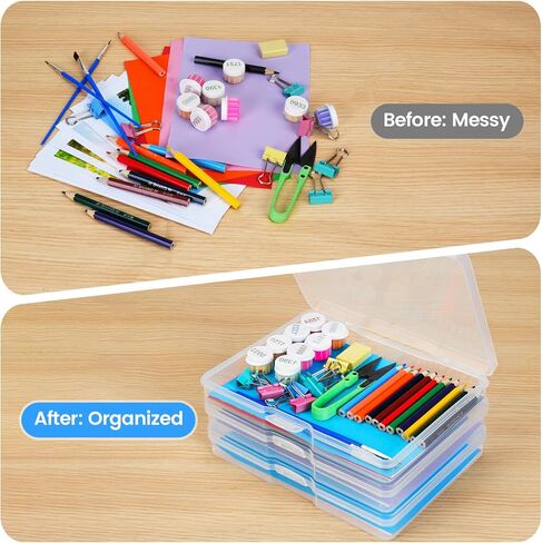 Photo Storage Box 11.5x8.5 Inch, 10 Pcs Portable Board Game Storage Container, A4 Paper Storage Box, Craft and File Organizer for Home/Office (8.5 * 11.5inch-10pcs) in Saudi Arabia