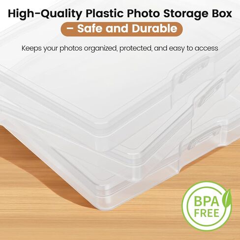 Photo Storage Box 11.5x8.5 Inch, 10 Pcs Portable Board Game Storage Container, A4 Paper Storage Box, Craft and File Organizer for Home/Office (8.5 * 11.5inch-10pcs) in Saudi Arabia