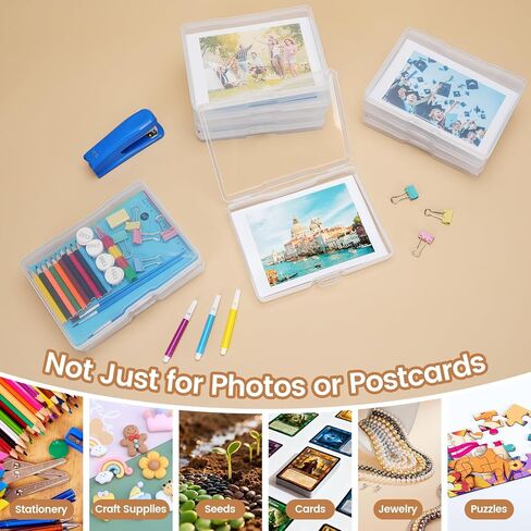 Photo Storage Box 11.5x8.5 Inch, 10 Pcs Portable Board Game Storage Container, A4 Paper Storage Box, Craft and File Organizer for Home/Office (8.5 * 11.5inch-10pcs) in Saudi Arabia