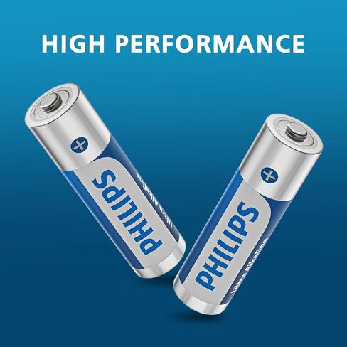 Philips AA Batteries 16 Pack Alkaline Double A Battery 1.5V Ultra Long Lasting 2A Batteries-10-Year Shelf Life （Non-Rechargeable in Saudi Arabia