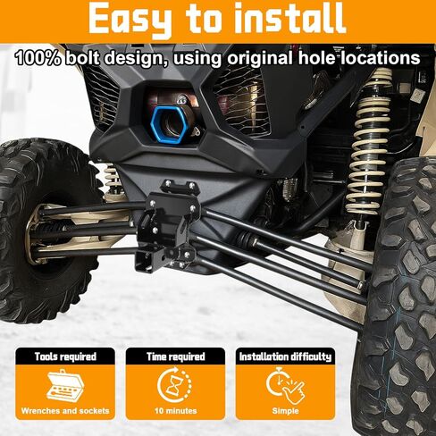 وصلة استقبال سحب المقطورة الخلفية مقاس 2 بوصة بدون مثقاب متوافقة مع Can Am Maverick X3 Max 2022-2025 in Saudi Arabia