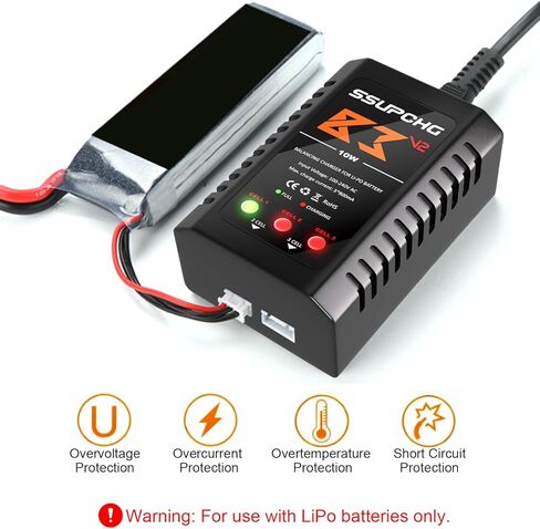Battery Charger for 2S 3S LiPo Battery, Balance Charger for XHR Plug Battery, Lipo Chargers for RC Toy & Model, RC Battery Chargers with Smart Chip in Kuwait