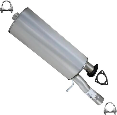 Exhaust Muffler Compatible for 2003-2010 Chevy Express 3500 4.8L | 2003-2009 Chevy Express 3500 6.0L | Stainless Steel | Northeastern Exhaust | Free Gasket and Clamps Included | Direct-Fit Replacement in Saudi Arabia