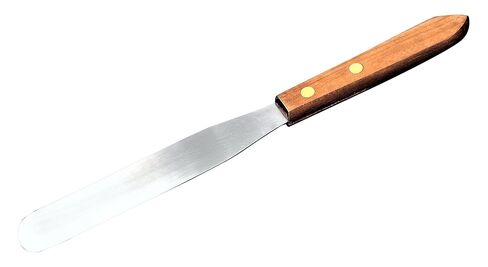 Lab Spatula, Wood-Handled, 8" Stainless Blade, Brass Rivets in Saudi Arabia