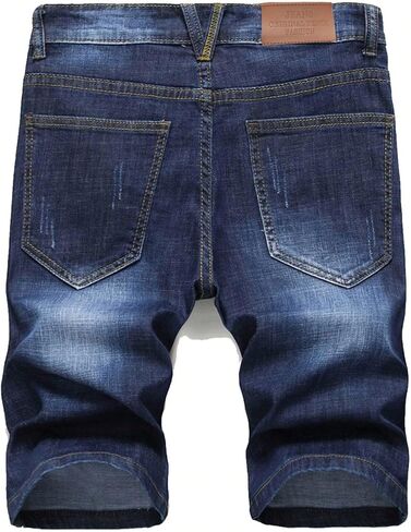 MLANM Men's Casual Denim Shorts Classic Fit Distressed Summer Fashion Ripped Jean Shorts in Saudi Arabia
