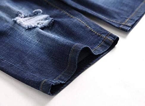 MLANM Men's Casual Denim Shorts Classic Fit Distressed Summer Fashion Ripped Jean Shorts in Saudi Arabia