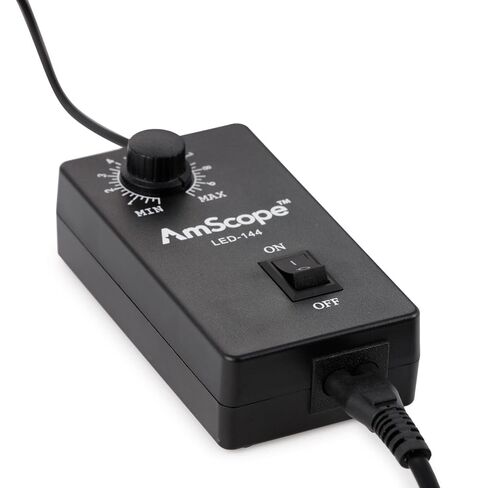 AmScope LED-144S 144 LED Adjustable Microscope Compact Ring Light + Adapter in Saudi Arabia