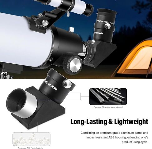 Astromania 1.25" 45-Degree Diagonal Prism Optical Prism Inside Rather Than a Mirror which Makes Your Image Clear and Sharp in Kuwait