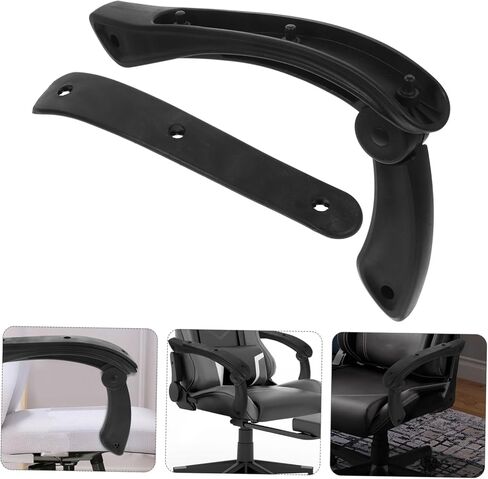 Veemoon Adjustable Office Chair Armrests Ergonomic Sturdy Plastic Armrest Replacement Universal Fit for Daily Use Wear-Resistant and Easy to Install in Saudi Arabia