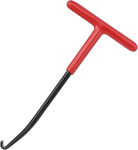 2PCS Motorcycle Exhaust Spring Puller Tool, T-Shaped Handle Exhaust Spring Removal Tool with Rubber Grip, Installer Hook Snowmobile Puller Pipe, Universal for Motorcycle Dirt Bike (Black/Red) in Saudi Arabia