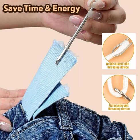 4Pcs Drawstring Threader, Adjustable Sewing Supplies Sewing Tools, Easy Rope Stringing Clips, Hoodie Pants Tools in Saudi Arabia